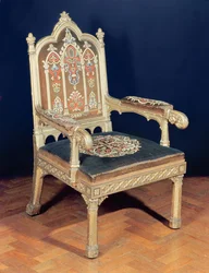 Fauteuil gothique, vers 1830